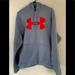 Under Armour Shirts | Mens Under Armour Cold Gear Silver & Red Hoodie Size Large Clean | Color: Red/Silver | Size: L