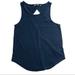 Athleta Tops | Athleta Breezy Tank Cutout Navy Blue | Color: Blue | Size: S