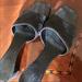 Gucci Shoes | Gucci Black Logo Half Stacked Sandal Heel | Color: Black | Size: 9