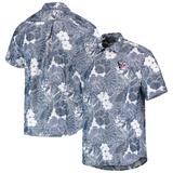 Men's Tommy Bahama Navy Houston Texans Coconut Point Playa Floral IslandZone Button-Up Shirt