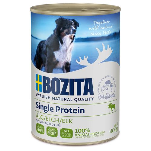 6x400g Bozita Single Protein Paté Elch Hundefutter nass