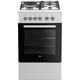 Cuisinière dessus mixte Beko fss 53000 dw - Blanc