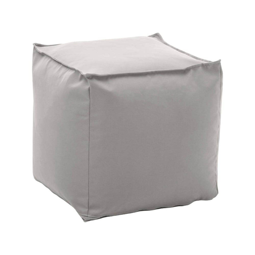 Pouf en tissu gris 45x45 cm