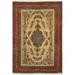 HERAT ORIENTAL Handmade Antique 1920s Isfahan Wool Rug - 4'7 x 6'7