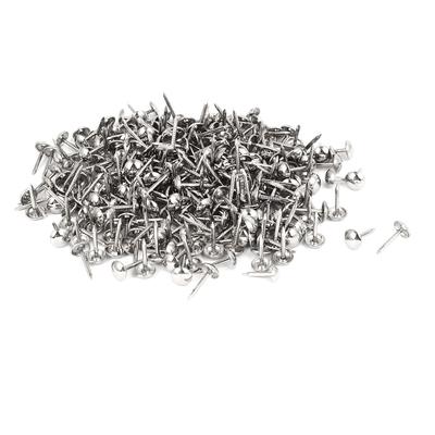 Leather Sofa Round Head Upholstery Tack Nail Silver Tone 7mm x 14mm 300pcs - Silver Tone