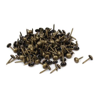 Leather Sofa Round Head Upholstery Tack Nail Bronze Tone 7mm x 14mm 150pcs - Bronze Tone