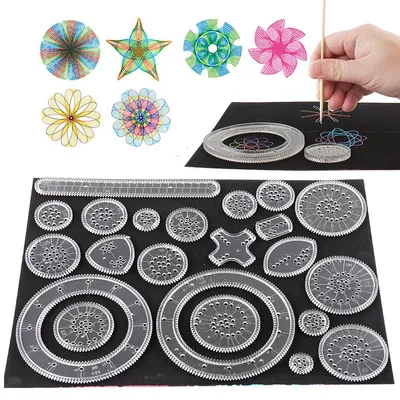 Funny Interlocking Gears Wheels Spirograph Drawing Toys Set Creative Educational Toy for Children