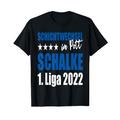 Schalke Schichtwechsel Pott Aufstieg 1. Liga 2022 Blau Weiss T-Shirt