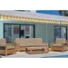 HiTeak Furniture Qube 4-Piece Teak Deep Seating Outdoor Sofa Set - HLS-Q-CF