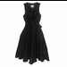 Kate Spade Dresses | Kate Spade Silk Wrap Dress Black Size 6 Sleevless Ruffle V-Neck Midi Dress | Color: Black | Size: 6