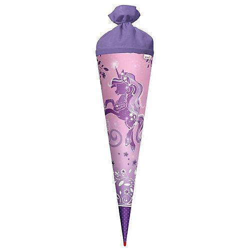 Schultüte Purple Unicorn 70cm - Zuckertüte Einhorn lila