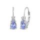 Tanzanite Earrings for Women Genuine Gemstone Teardrop Huggie Earring for Girls Teens Bridesmaids Prom Fashion Trendy Birthday, Metal, Tanzanite