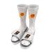 Men's ISlide White Phoenix Suns Team Logo Speckle Socks & Slide Sandals Bundle