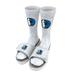Men's ISlide White Dallas Mavericks Team Logo Speckle Socks & Slide Sandals Bundle
