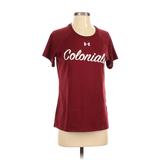 Under Armour Active T-Shirt: Burgundy Graphic Activewear - Women's Size Small