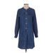 Gap Casual Dress - Shirtdress: Blue Print Dresses - Women's Size X-Small