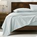 Bare Home Organic 100% Cotton Percale Sheet Set Cotton Percale in Blue | Twin | Wayfair 840105719151
