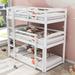 Dok Twin Over Triple/Quad Bunk Bed by Harriet Bee in White | 77.2 H x 42.2 W x 79.3 D in | Wayfair 3CB56671EF2D4C83B112A4B6733F2396