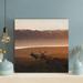 Loon Peak® Two Adult Deer At Sunset Time - 1 Piece Square Graphic Art Print On Wrapped Canvas in Brown | 16 H x 16 W x 2 D in | Wayfair