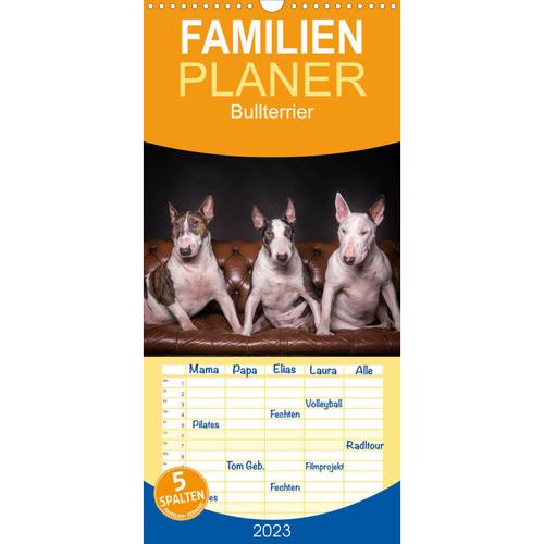 Familienplaner Bullterrier (Wandkalender 2023 , 21 Cm X 45 Cm, Hoch)
