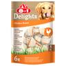 S Chicken 8in1 Delights Dog Chew Bones (6 Bones)