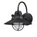 1-Light 11 inches H Matte Black Outdoor Wall Lantern Sconce