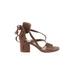 Jessica Simpson Heels: Tan Solid Shoes - Size 6