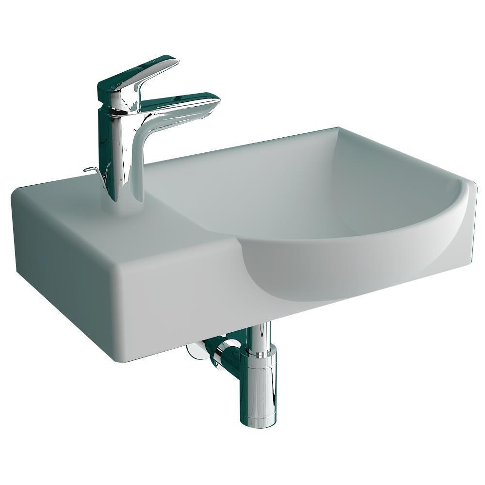 Alpenberger Hand-Waschbecken-Waschtisch-Keramik-Waschbecken mit Überlauf- schmutzabweisendes Waschbecken