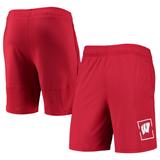 Men's Under Armour Red Wisconsin Badgers Mesh Raid Performance Shorts