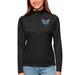 Women's Antigua Black Charlotte Hornets Tribute Half-Zip Top