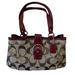 Coach Bags | Coach Khaki & Red Soho Bag. A Great Bag, In Great Condition. | Color: Red/Tan | Size: 15 X 8