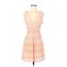 Emerald Sundae Casual Dress: Pink Brocade Dresses - Women's Size 9
