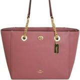 Coach Bags | Coach Ny 57107 Turlock Gold Chain Rose Pink Leather Shoulder Tote Bag Nwt! | Color: Pink | Size: Os