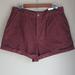 American Eagle Outfitters Shorts | American Eagle Outfitters Brown Mom Shorts New Pleated Corduroy Size 12 | Color: Brown | Size: 12