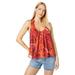 Free People Tops | Free People Strawberry Tank Top Print Meadow Combo L | Color: Red | Size: L