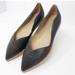 Anthropologie Shoes | Anthropologie Gee Wawa Pointed Toe Gray Leather Flats | Color: Gray | Size: 6