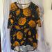 Lularoe Dresses | Lularoe Flower Dress | Color: Black/Gold | Size: L