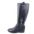 Nine West Shoes | Nine West Avonna Black Leather Tall Riding Boots 7.5 | Color: Black | Size: 7.5