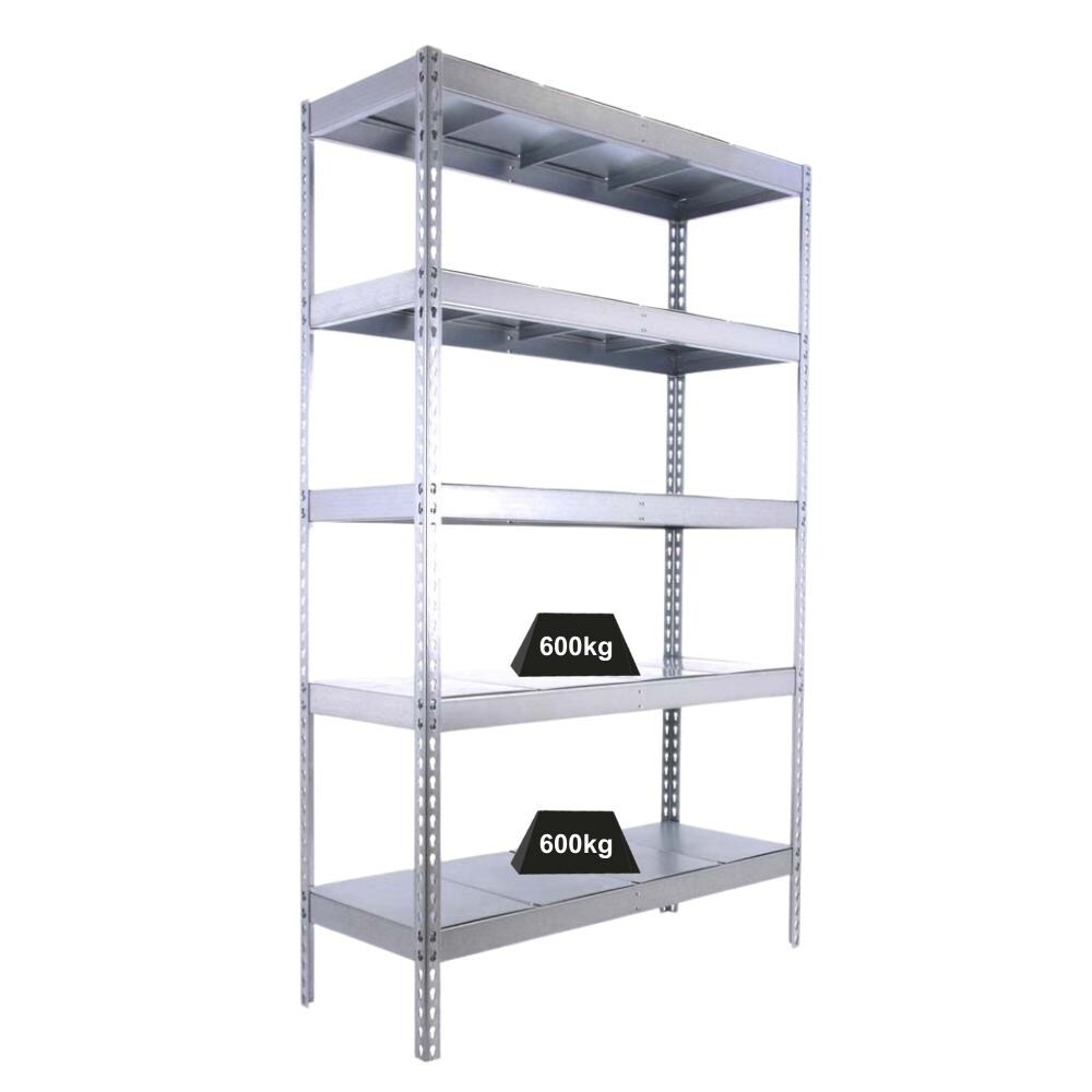 PROREGAL Schwerlastregal METAL BEAST FIVE | HxBxT 200x150x90cm | Fachlast 600kg | Verzinkt | Standregal Metallregal Lagerregal Image