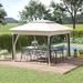 Outsunny 11 Ft. W x 11 Ft. D Steel Pop-Up Gazebo Metal/Steel/Soft-top in Gray | 8.7 H x 10.7 W x 10.7 D in | Wayfair 840-166CW