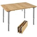 RFVT Bamboo Folding Table Camping Table w/ Adjustable Height 4-Folds Compact Small Lightweight Portable Picnic Camp Table For Outdoor Backpacking Beach R Wood | Wayfair