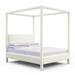 Tandem Arbor Lafayette Poster Bed Upholstered/Genuine Leather | 87 H x 62 W x 82 D in | Wayfair 115-11-FUL-22-ST-LE-WK