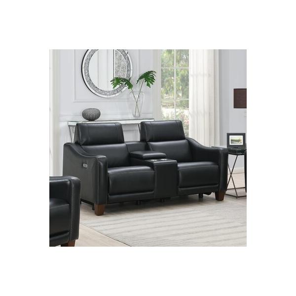 wildon-home®-glastbury-power-console-loveseat---faux-leather-genuine-leather-in-black-|-38-h-x-71-w-x-39-d-in-|-wayfair/