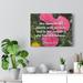 Trinx Her Mouth w/ Wisdom Proverbs 31:26 Christian Wall Art Bible Verse Print Ready To Hang Canvas in Green/Pink | 24 H x 30 W x 1.25 D in | Wayfair