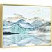 Everly Quinn Canvas Abstract Wall Art For Room Gold Aluminum Framed Wall Art Ready To Hang 15 Canvas in Blue/Gray/Green | Wayfair
