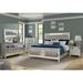 Rosdorf Park Symphony 5 Piece Bedroom Set, Silver Upholstered, Crystal in Brown/Gray | 68 H x 83.9 W x 91.5 D in | Wayfair