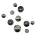WORLDLY GOODS TOO 10 Piece Wall Décor Set Glass in Black/Gray | 6 H x 6 W x 6 D in | Wayfair 2GS-WALL/GY