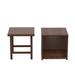 Ebern Designs Victoriah Wicker/Rattan Side Table Wicker/Rattan in Brown | 17 H x 17 W x 17 D in | Outdoor Furniture | Wayfair