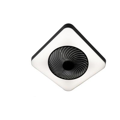 Qazqa - Deckenventilator eckig schwarz inkl. led dimmbar - Climo Image
