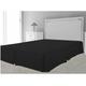 Gadget Et Bazar - Cache sommier microfibre 90 x 190 cm - Noir